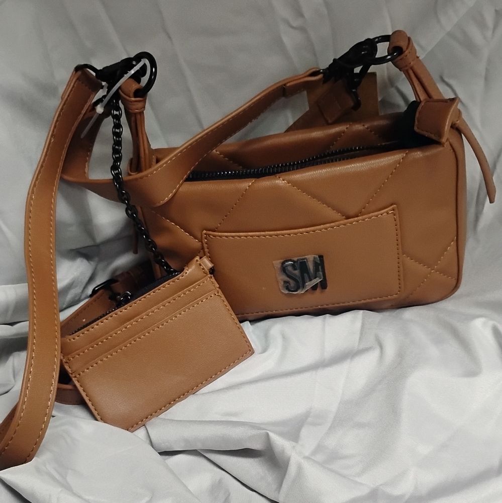 Steve Madden Tan Quilted Shoulder Bag